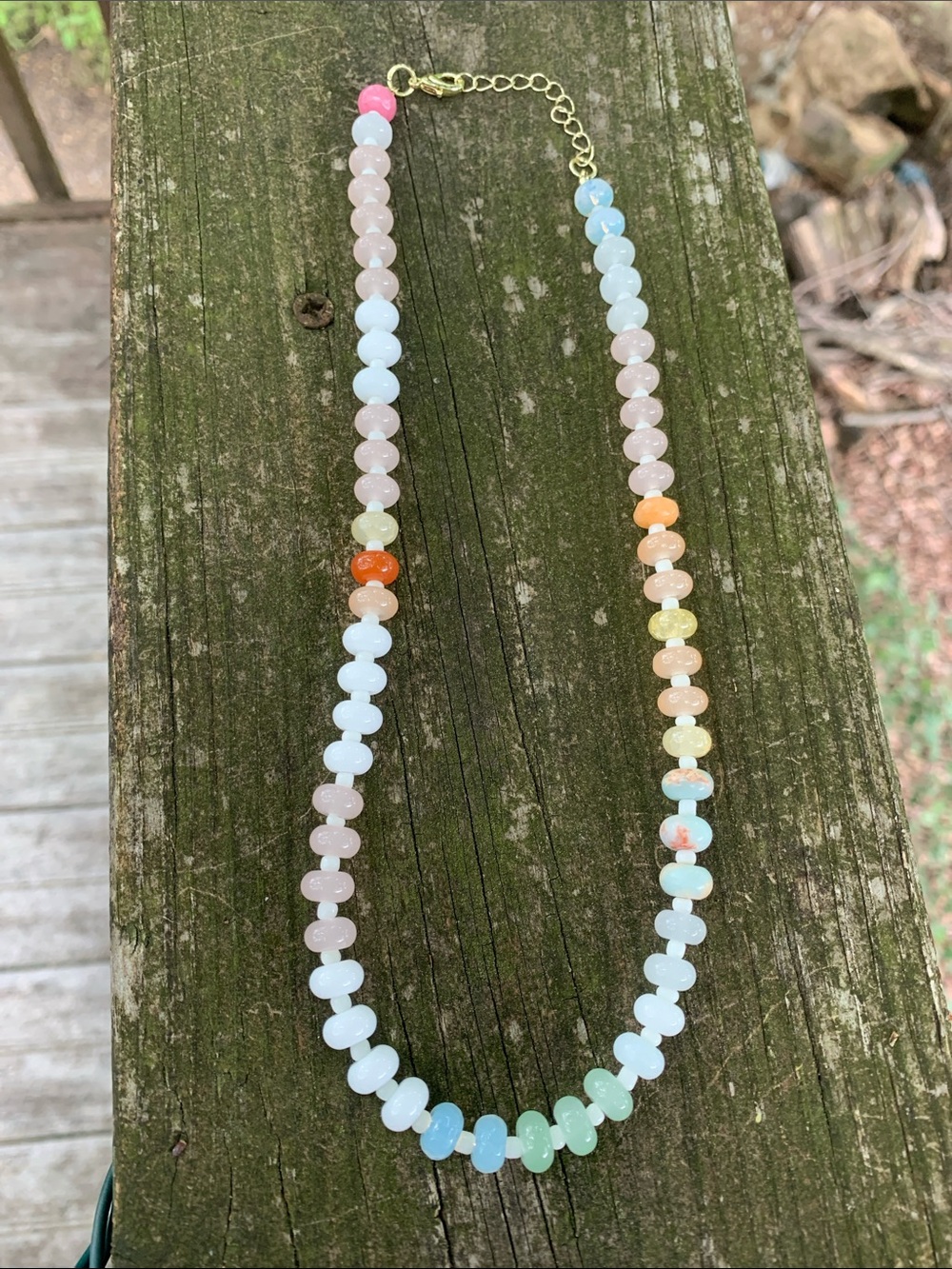 NWOT Pastel Multicolor Beaded Necklace